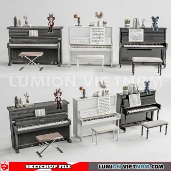 231202. Piano Sketchup 3D Models