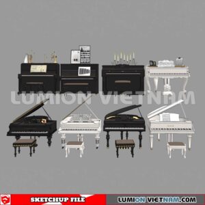 231202. Piano Sketchup 3D Models