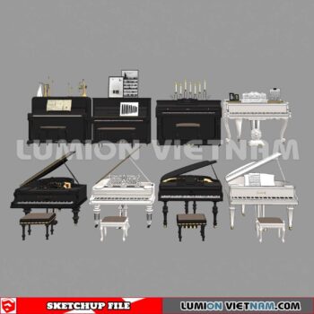 231202. Piano Sketchup 3D Models