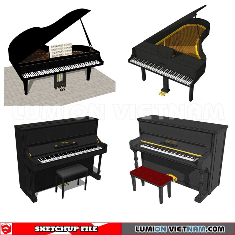 231202. Piano Sketchup 3D Models
