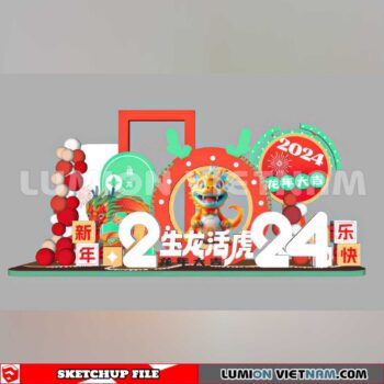 240117. Lunar New Year Decor Sketchup 3D Models