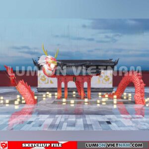 240117. Lunar New Year Decor Sketchup 3D Models