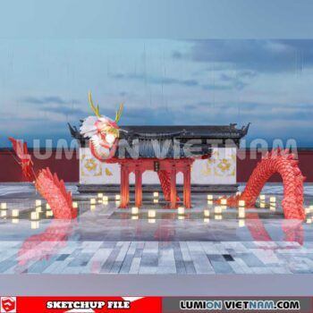 240117. Lunar New Year Decor Sketchup 3D Models