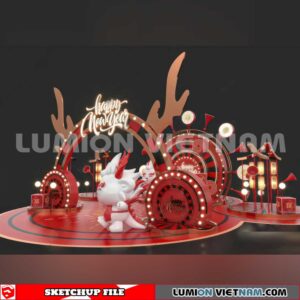 240117. Lunar New Year Decor Sketchup 3D Models