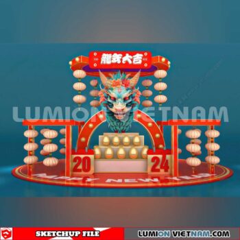 240117. Lunar New Year Decor Sketchup 3D Models