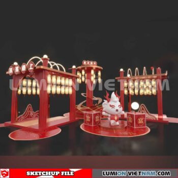240117. Lunar New Year Decor Sketchup 3D Models