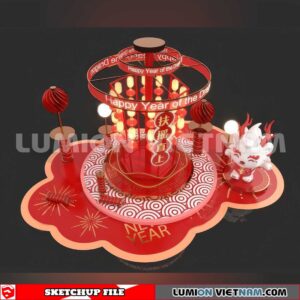 240117. Lunar New Year Decor Sketchup 3D Models