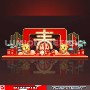 240117. Lunar New Year Decor Sketchup 3D Models