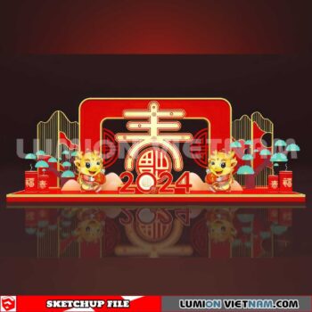 240117. Lunar New Year Decor Sketchup 3D Models