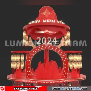 240117. Lunar New Year Decor Sketchup 3D Models