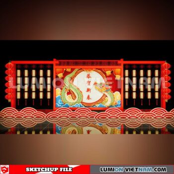 240117. Lunar New Year Decor Sketchup 3D Models