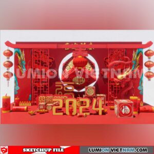 240117. Lunar New Year Decor Sketchup 3D Models