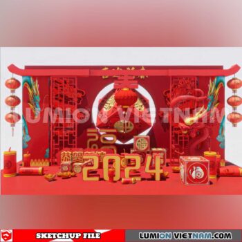 240117. Lunar New Year Decor Sketchup 3D Models