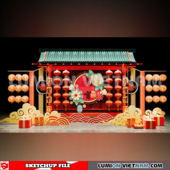 240117. Lunar New Year Decor Sketchup 3D Models