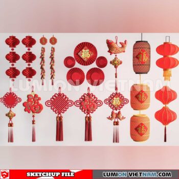 240117. Lunar New Year Decor Sketchup 3D Models