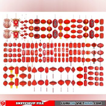 240117. Lunar New Year Decor Sketchup 3D Models