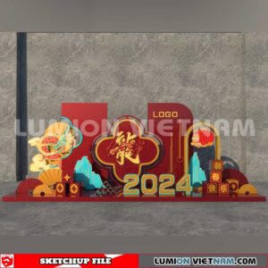 240117. Lunar New Year Decor Sketchup 3D Models