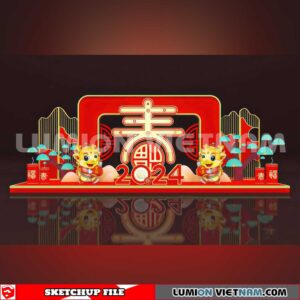 240117. Lunar New Year Decor Sketchup 3D Models