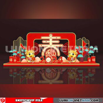 240117. Lunar New Year Decor Sketchup 3D Models