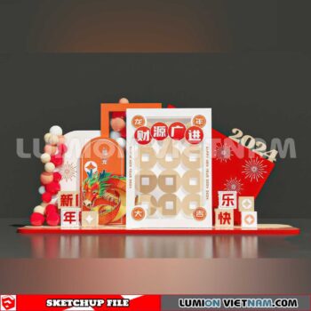 240117. Lunar New Year Decor Sketchup 3D Models