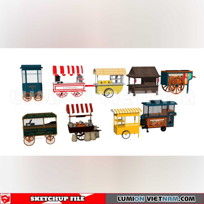 24018. Mobile Sales Vehicle Sketchup 3D Models