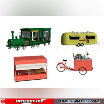 24018. Mobile Sales Vehicle Sketchup 3D Models