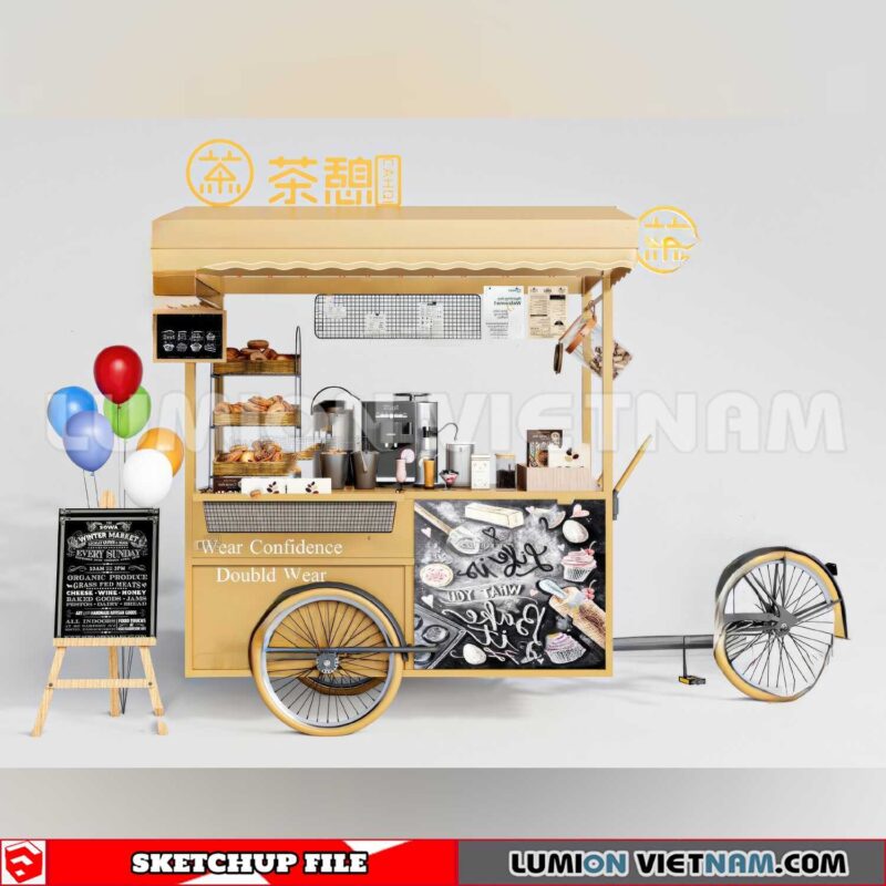24018. Mobile Sales Vehicle Sketchup 3D Models