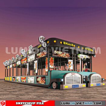 24018. Mobile Sales Vehicle Sketchup 3D Models