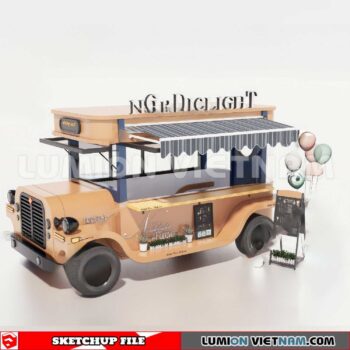 24018. Mobile Sales Vehicle Sketchup 3D Models