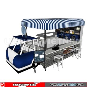 24018. Mobile Sales Vehicle Sketchup 3D Models