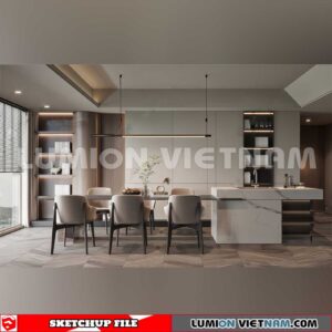 240312. Kitchen Island Sketchup 3D Models