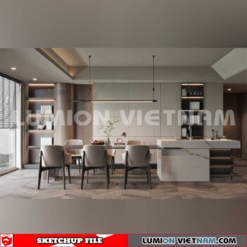 240312. Kitchen Island Sketchup 3D Models