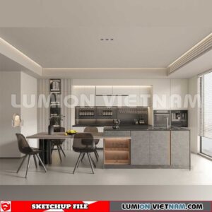 240312. Kitchen Island Sketchup 3D Models