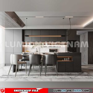 240312. Kitchen Island Sketchup 3D Models