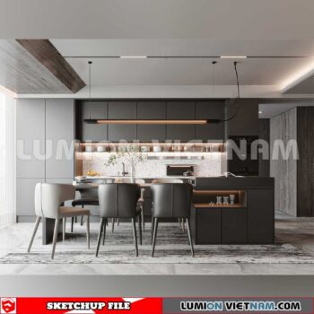 240312. Kitchen Island Sketchup 3D Models