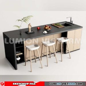 240312. Kitchen Island Sketchup 3D Models