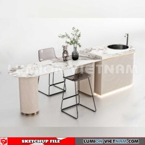 240312. Kitchen Island Sketchup 3D Models