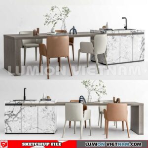 240312. Kitchen Island Sketchup 3D Models