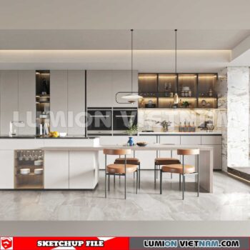 240312. Kitchen Island Sketchup 3D Models