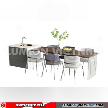 240312. Kitchen Island Sketchup 3D Models