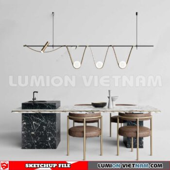 240312. Kitchen Island Sketchup 3D Models