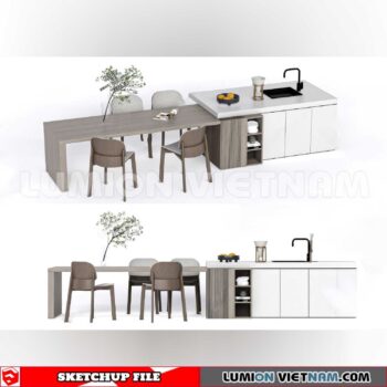 240312. Kitchen Island Sketchup 3D Models