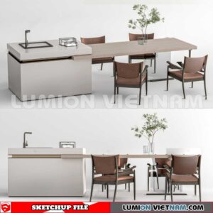 240312. Kitchen Island Sketchup 3D Models