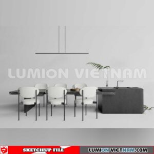 240312. Kitchen Island Sketchup 3D Models