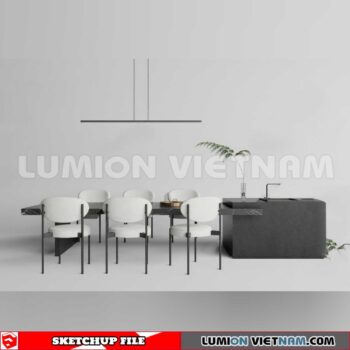 240312. Kitchen Island Sketchup 3D Models