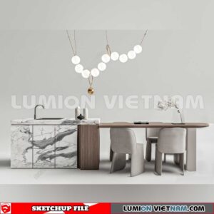 240312. Kitchen Island Sketchup 3D Models