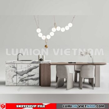 240312. Kitchen Island Sketchup 3D Models