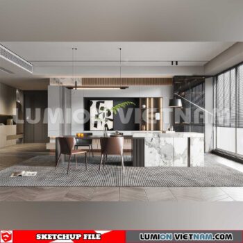 240312. Kitchen Island Sketchup 3D Models