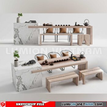 240312. Kitchen Island Sketchup 3D Models