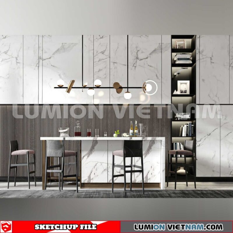 240312. Kitchen Island Sketchup 3D Models